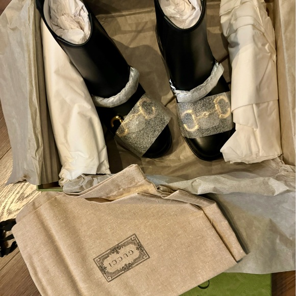 New in box Gucci Horsebit & Chain Leather Chelsea boots - Picture 8 of 8